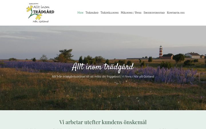 Skærmbillede af dintradgardgotland.se
