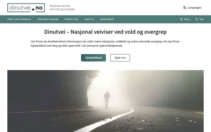 Screenshot ta' dinutvei.no