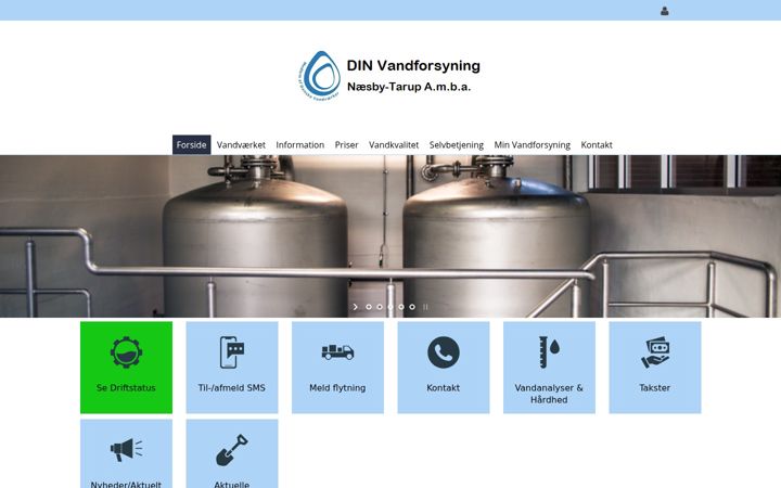 Screenshot of dinvandforsyning.dk