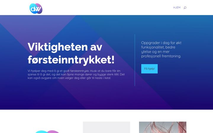 Екранна снимка на dinwebside.no