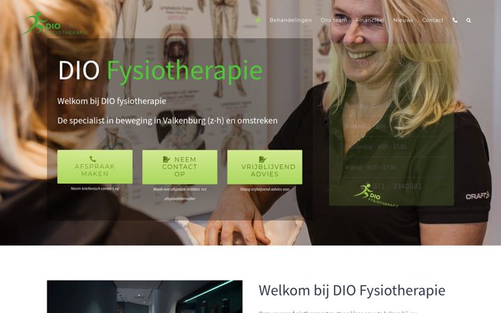Zrzut ekranu dio-fysiotherapie.nl