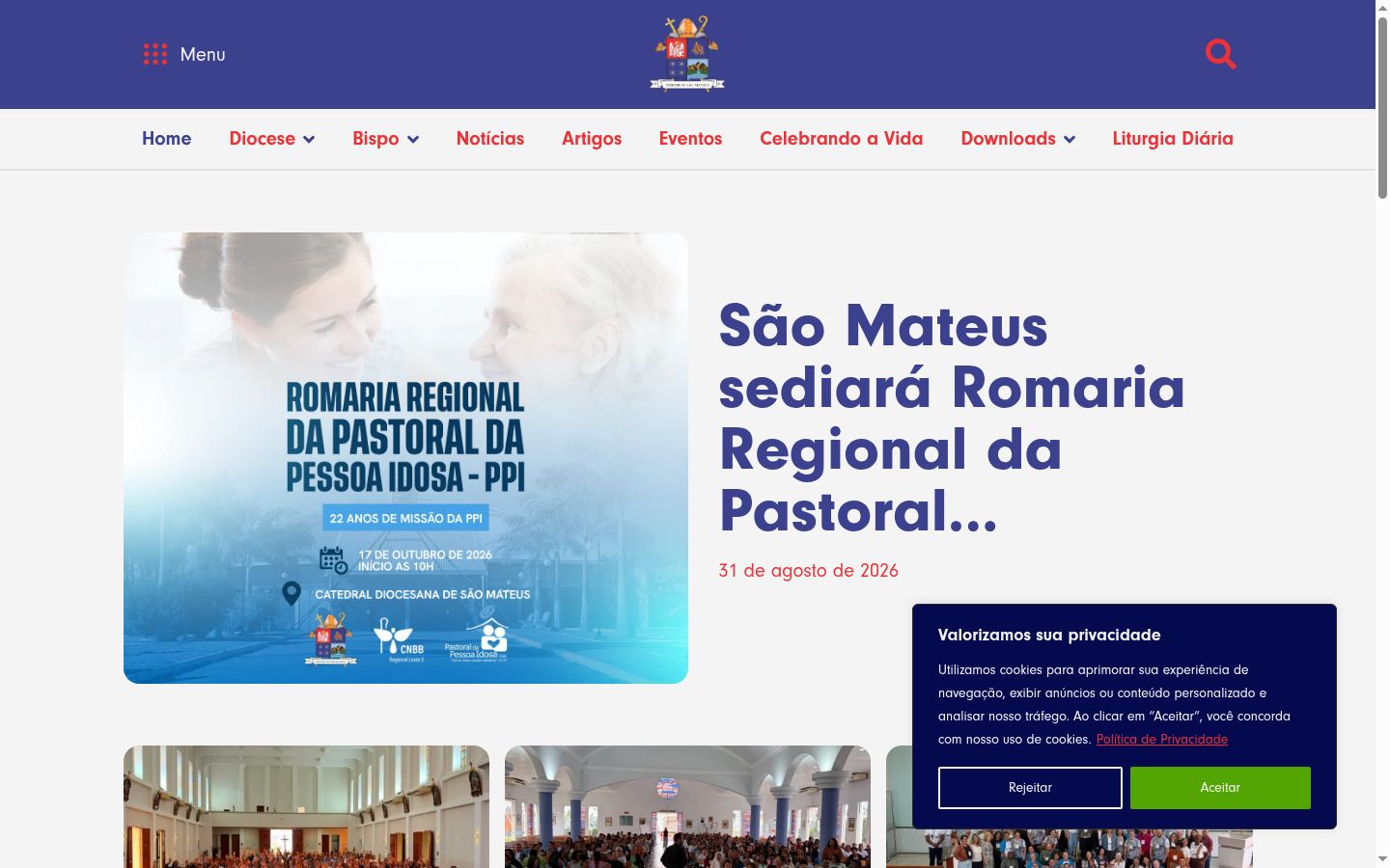 Captura de pantalla del banner de consentimiento mostrado antes de cualquier interacción