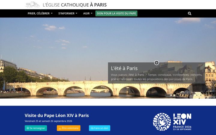Captura de pantalla de dioceseparis.fr
