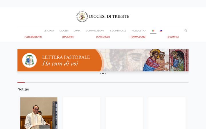 Posnetek zaslona diocesi.trieste.it