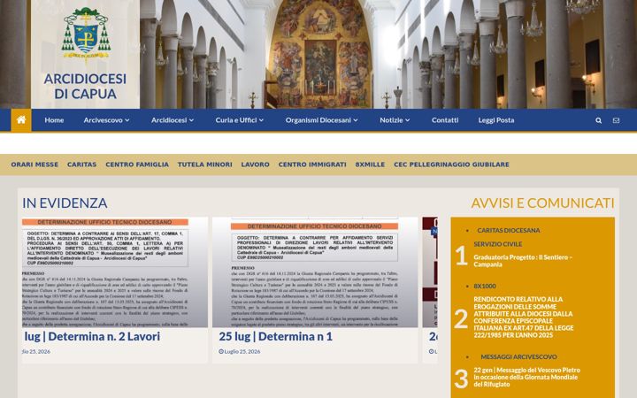 Screenshot of diocesidicapua.it