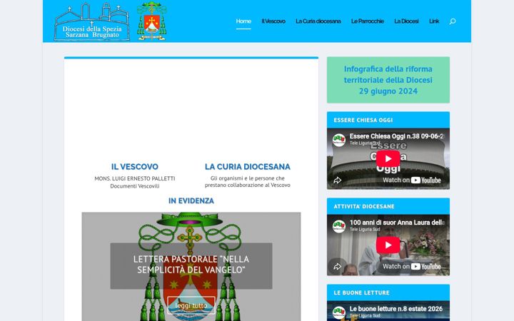 Screenshot of diocesilaspezia.it
