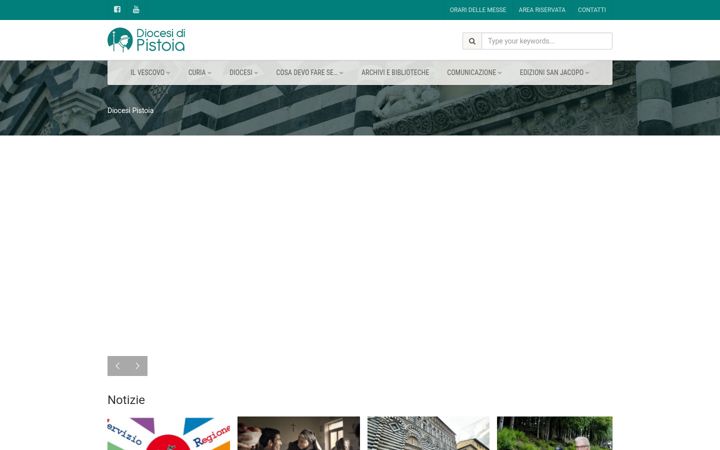 Screenshot of diocesipistoia.it