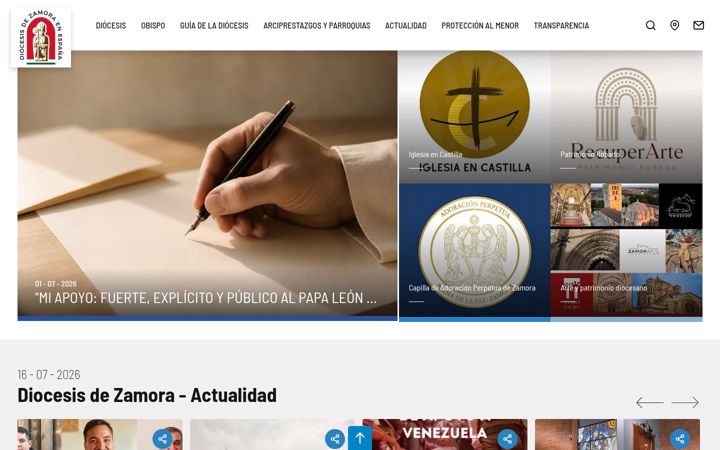 Skjermbilde av diocesisdezamora.es
