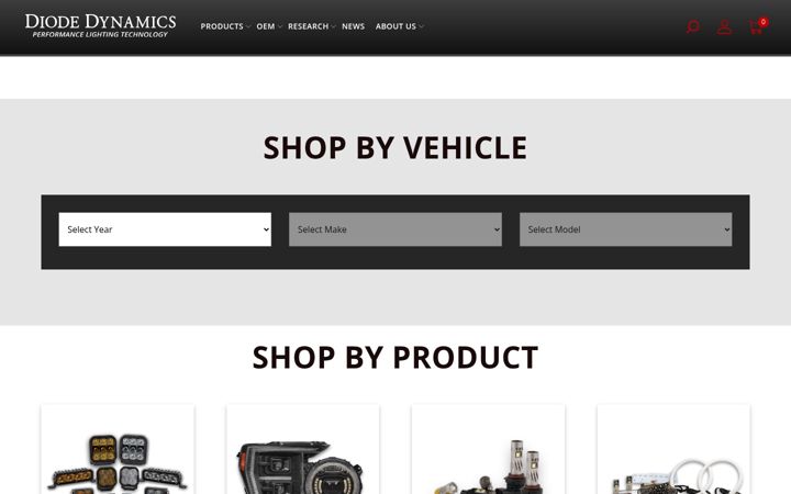 Screenshot of diodedynamics.com