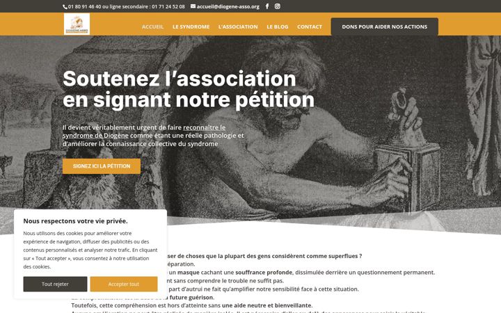 Screenshot of diogene-asso.org