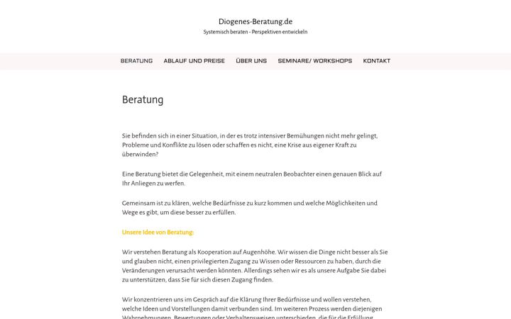 Screenshot of diogenes-beratung.de