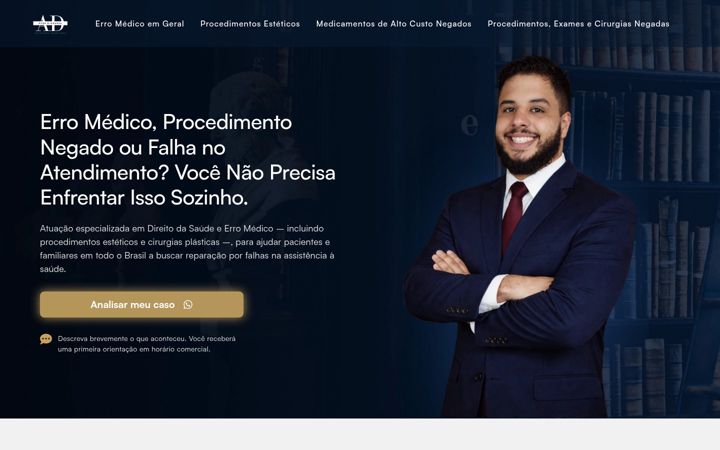 Captura de ecrã de diogenesadvogados.com.br