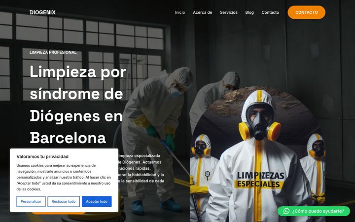 Ekraanipilt saidist diogenix.com.es
