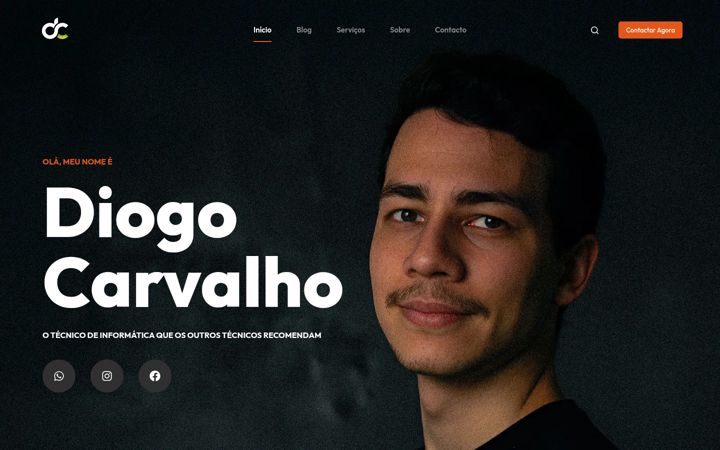 Screenshot of diogocarvalhoinfo.com