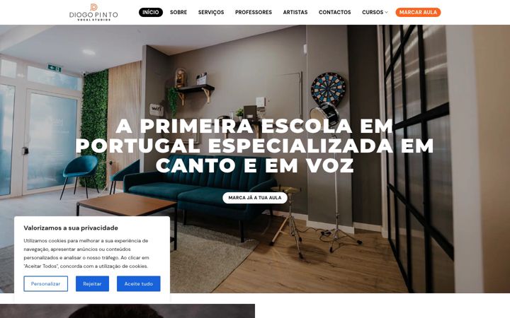 Screenshot of diogopintovocalstudios.com