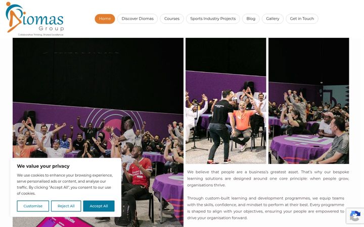 Screenshot of diomasgroup.com