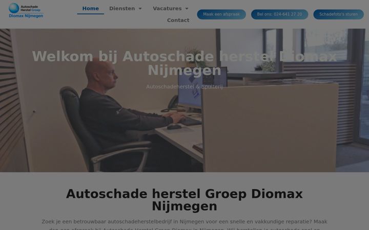 Zrzut ekranu diomax-schadeherstel.nl