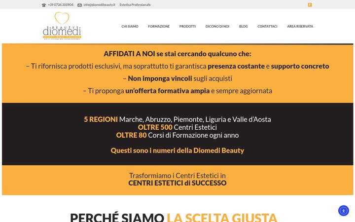 Screenshot van diomedibeauty.it