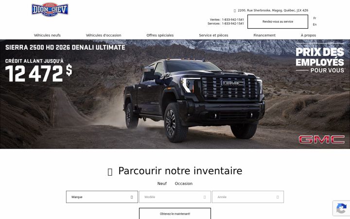 Screenshot of dionchevrolet.com