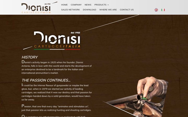 Screenshot of dionisicartucceitalia.it
