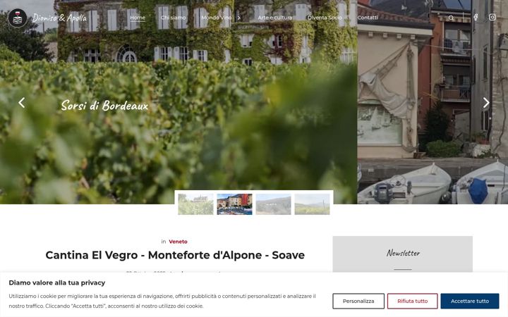 Screenshot of dioniso-apolla.it