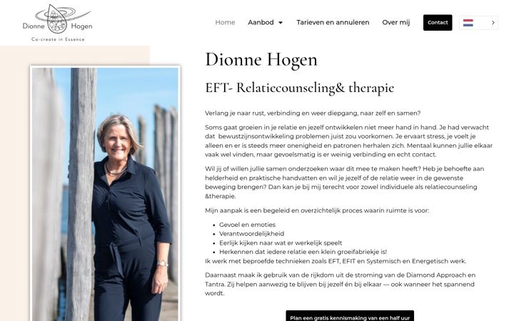 Zrzut ekranu dionnehogen.nl