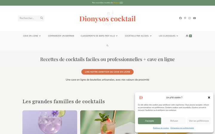 Captura de pantalla de dionysos-cocktail.fr