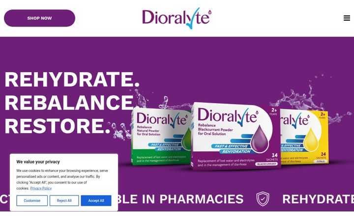 Screenshot of dioralyte.com