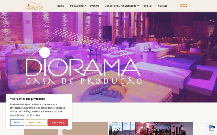 Captura de ecrã de diorama.com.br