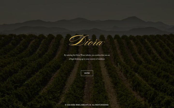 Screenshot of diorawines.com