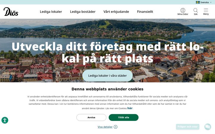 Screenshot of dios.se