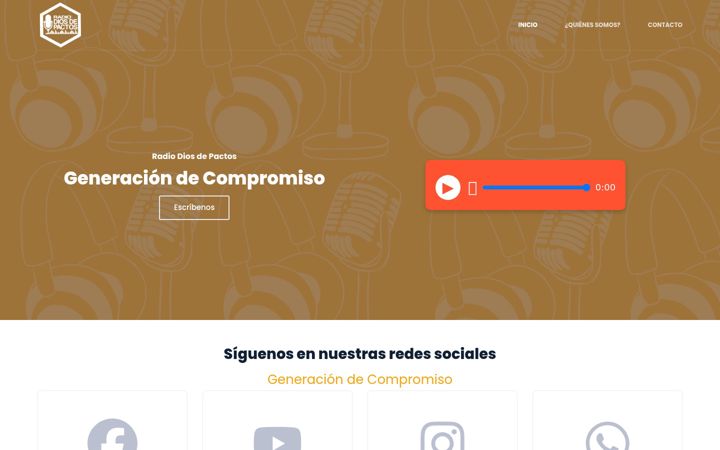 Screenshot of diosdepactosradio.com
