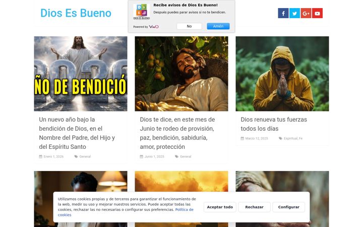 Screenshot of diosesbueno.com
