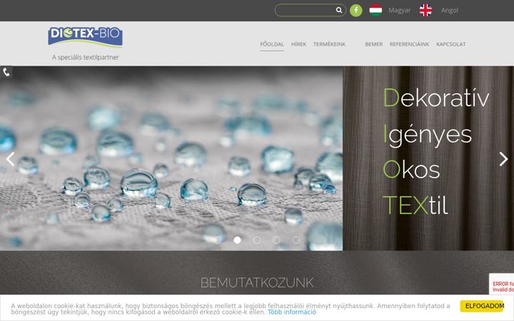 Screenshot of diotexbio.hu