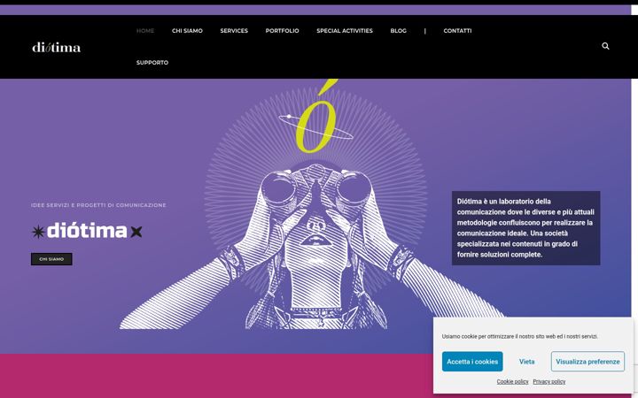 Screenshot van diotimagroup.it