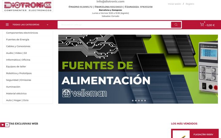 Screenshot of diotronic.com