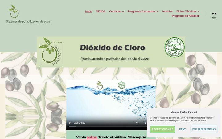 Screenshot di dioxidodecloro.eu