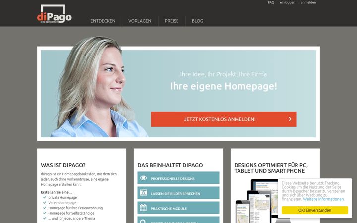 Screenshot of dipago.de
