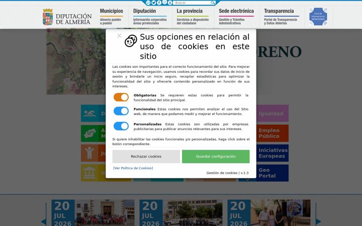 Screenshot of dipalme.org