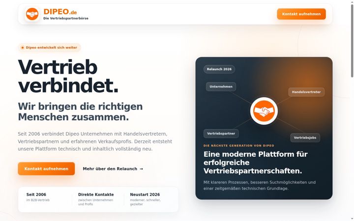 Screenshot of dipeo.de