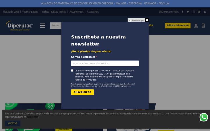 Screenshot of diperplac.com