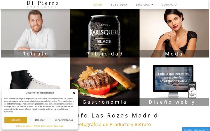 Screenshot of dipierro-fotografo.com