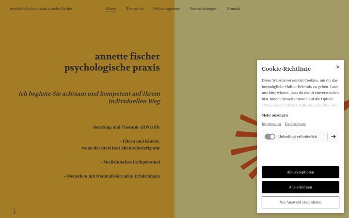 Snimka zaslona za dipl-psych-annette-fischer.de