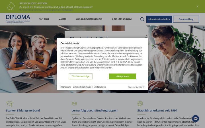 Screenshot of diploma.de