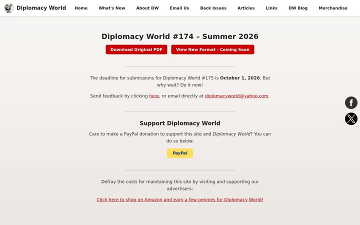 Екранна снимка на diplomacyworld.net