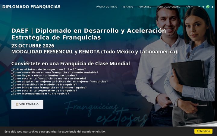 Screenshot of diplomadofranquicias.com