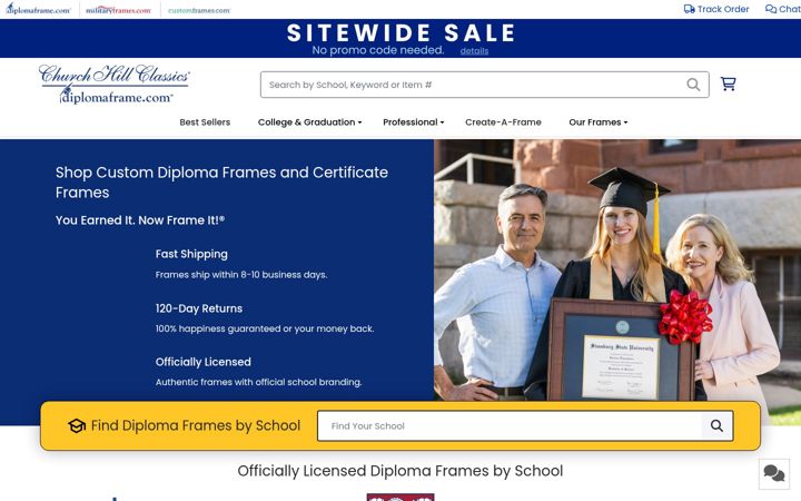 Screenshot of diplomaframe.com