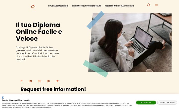 Screenshot von diplomaonlinefacile.it