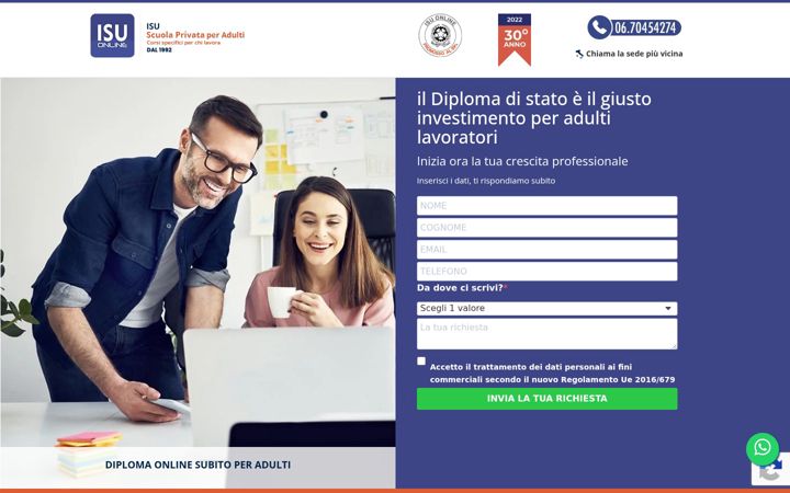 Screenshot von diplomaperadulti.it