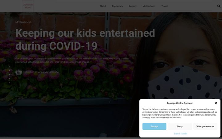 Screenshot of diplomat-mom.com